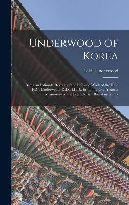 Book cover for Underwood of Korea [microform]