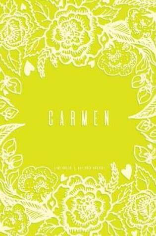 Cover of Carmen Journal, Dot Grid, Lime Green