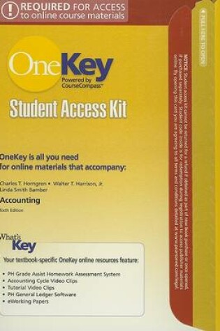 Cover of OneKey CourseCompass, Student Access Kit, Accounting 1-26