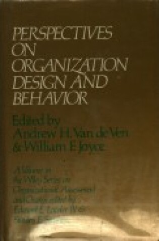 Cover of Perspectives on Organization Design and Behaviour