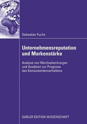 Cover of Unternehmensreputation Und Markenstarke