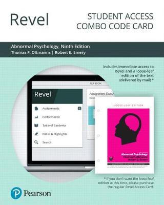 Book cover for Revel for Abnormal Psychology -- Combo Access Card