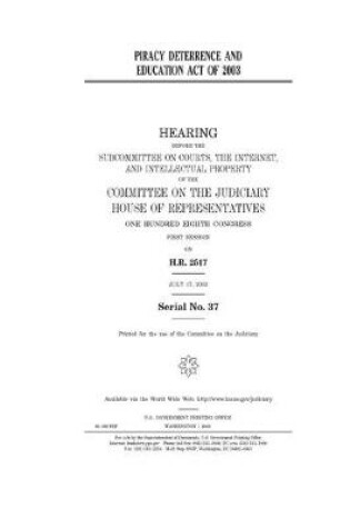 Cover of Piracy Deterrence and Education Act of 2003