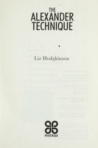 Cover of The Alexander Technique
