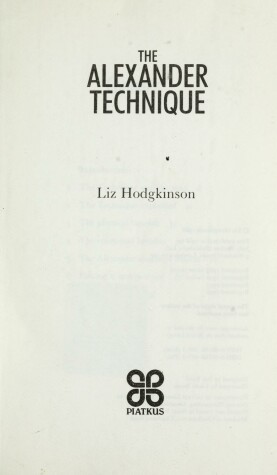 Book cover for The Alexander Technique