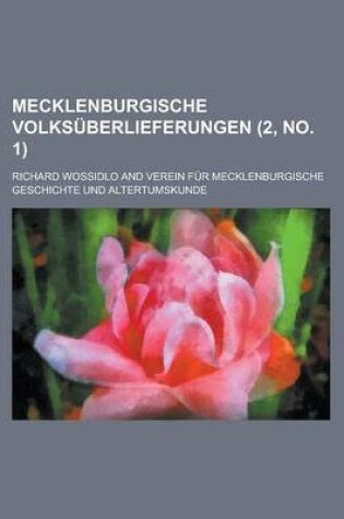 Cover of Mecklenburgische Volksuberlieferungen (2, No. 1 )