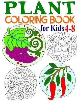 Book cover for Plant Coloring Book for Kids