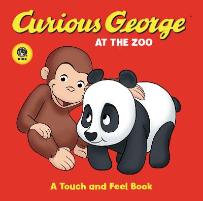 Book cover for Curious George at the Zoo (Touch and Feel Board Book)