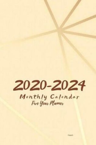 Cover of 2020-2024 Monthly Calendar Five Year Planner Peach