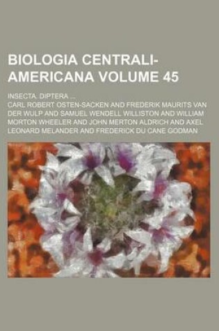 Cover of Biologia Centrali-Americana Volume 45; Insecta. Diptera