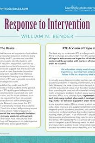 Cover of Response to Intervention Quick Reference Guide