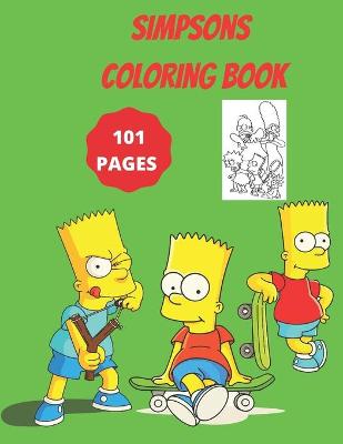 Book cover for simpsons coloring book