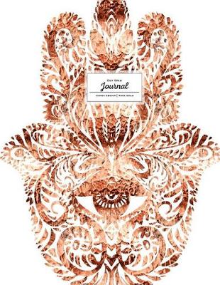 Cover of Dot Grid Journal - Hamsa Design, Rose Gold