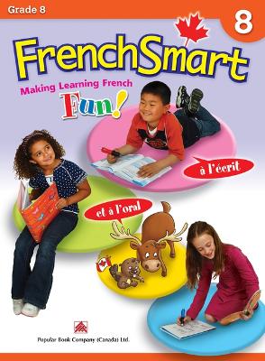 Cover of Frenchsmart Grade 8 - Learning Workbook for Eighth Grade Students - French Language Educational Workbook for Vocabulary, Reading and Grammar!