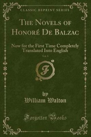 Cover of The Novels of Honoré de Balzac, Vol. 1