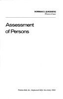 Book cover for Assessment of Persons