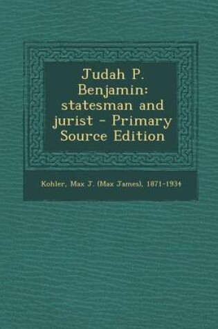 Cover of Judah P. Benjamin