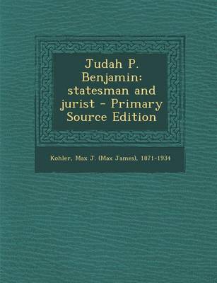 Book cover for Judah P. Benjamin