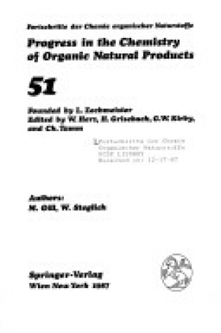 Cover of Progress in the Chemistry of Organic Natural Products