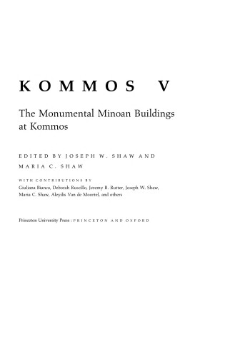 Cover of Kommos: An Excavation on the South Coast of Crete, Volume II