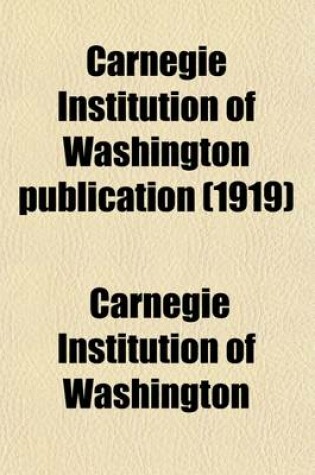 Cover of Carnegie Institution of Washington Publication (Volume 285)