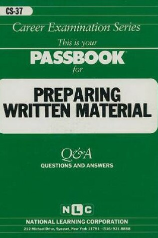 Cover of PREPARING WRITTEN MATERIAL