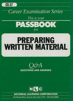 Book cover for PREPARING WRITTEN MATERIAL