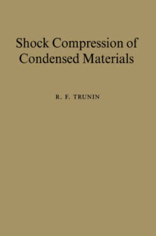 Cover of Shock Compression of Condensed Materials