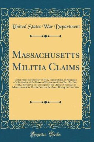 Cover of Massachusetts Militia Claims