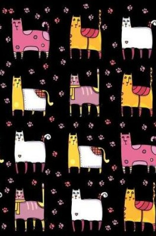 Cover of My Big Fat Journal Notebook For Cat Lovers Funny Cats Wearing Socks Pattern 5