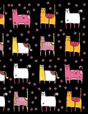 Cover of My Big Fat Journal Notebook For Cat Lovers Funny Cats Wearing Socks Pattern 5