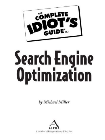 Book cover for The Complete Idiot's Guide to Search Engine Optimization