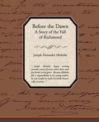 Book cover for Before the Dawn a Story of the Fall of Richmond