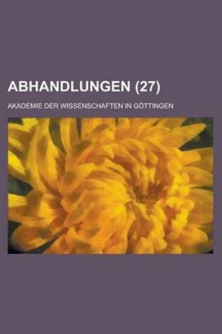 Cover of Abhandlungen (27)