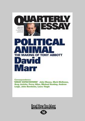 Book cover for Quarterly Essay 47 Political Animal