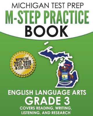 Book cover for MICHIGAN TEST PREP M-STEP Practice Book English Language Arts Grade 3