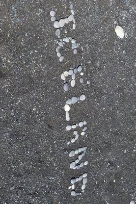 Book cover for Iceland Written with Stones on a Black Sand Beach