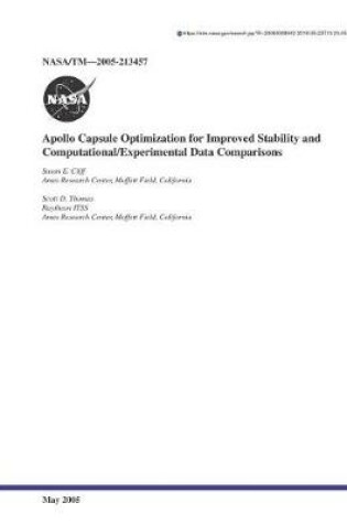 Cover of The Apollo Capsule Optimization for Improved Stability and Computational/Experimental Data Comparisons