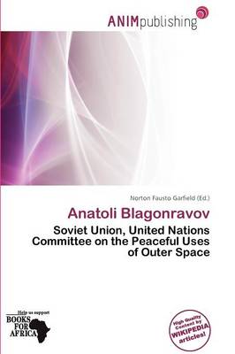 Book cover for Anatoli Blagonravov