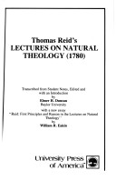 Book cover for Thomas Reid's Lectures on Natural Theology (1780)