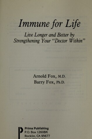 Cover of Immune for Life