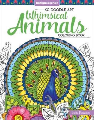 Book cover for KC Doodle Art Whimsical Animals Coloring Book