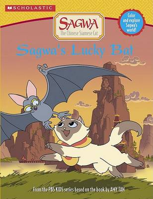 Book cover for Sagwa Coloring Book #1: Sagwa's Lucky Bat