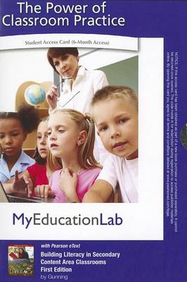 Book cover for MyEducationLab with Pearson eText Student Access Code Card for Building Literacy in Secondary Content Area Class (standalone)