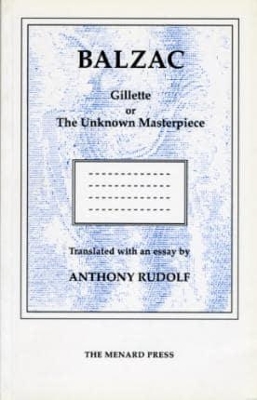 Book cover for Gillette or the Unknown Masterpiece