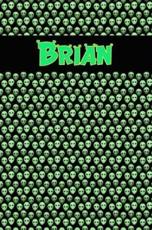 Cover of 120 Page Handwriting Practice Book with Green Alien Cover Brian