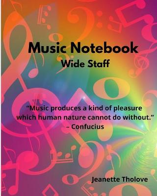 Book cover for Music Notebook Wide Staff