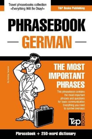 Cover of English-German phrasebook and 250-word mini dictionary