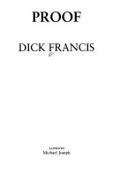Proof by Dick Francis