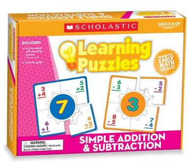 Book cover for Simple Addition & Subtraction Learning Puzzles